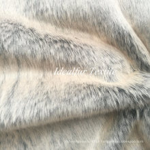 Tip-Dyed with White Soft Faux Fur